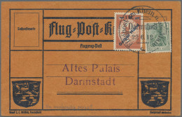 Deutsches Reich - Germania: 1912, Flugpost, Gelber Hund, Zwei Karten Mit Einzel- - Briefe U. Dokumente