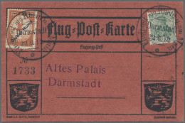 Deutsches Reich - Germania: 1912, Flugpostmarke 10 Pf. "Gelber Hund", 3 Exemplar - Lettres & Documents