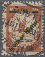 Deutsches Reich - Germania: 1912, 1 M Auf 10 Pf, Schwärzlichrotorange Auf Hellgr - Gebraucht