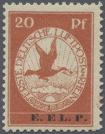 Deutsches Reich - Germania: 1912, Flugpost, E.EL.P., 20 Pfg., Postfrisches Prach - Nuevos