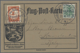 Deutsches Reich - Germania: 1912, Flugpost Rhein/Main, 20 Pf. Mit Aufdruck E.EL. - Autres & Non Classés