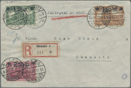 Deutsches Reich - Inflation: 1922, Eingeschriebener Ortsbrief Freigemacht Mit Üb - Storia Postale