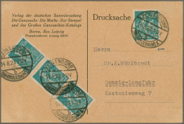 Deutsches Reich - Inflation: 1923, Bergarbeiter 50 Mark Bläulichgrün, Senkrechte - Lettres & Documents