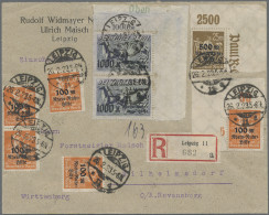 Deutsches Reich - Inflation: 1923 'Rhein- Und Ruhrhilfe' Kompletter Oberrandsatz - Briefe U. Dokumente