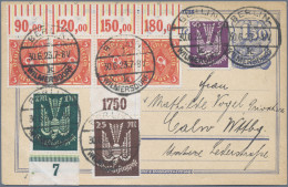 Deutsches Reich - Inflation: 1923, 25 M Flugpost Dunkelsiena Als Seltenes Oberra - Other & Unclassified