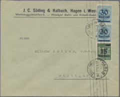 Deutsches Reich - Inflation: 1923, 15 Tsd. Auf 40 M. Schwarzgrün Mit PLATTENFEHL - Lettres & Documents