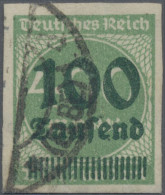 Deutsches Reich - Inflation: 1923, Aufdruck-Ausgabe, 100 T. Auf 400 Mk., Ungezäh - Usados