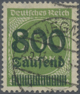 Deutsches Reich - Inflation: 1923, 800 Tsd A. 500 Mark Gelbgrün, Zeitgerecht Ent - Gebruikt