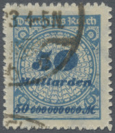 Deutsches Reich - Inflation: 1923, 50 Milliarden Mark Korbdeckel, Durchstochen, - Used Stamps