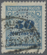 Deutsches Reich - Inflation: 1923, Freimarke Im Korbdeckelmuster, 50 Mrd M, Durc - Usati