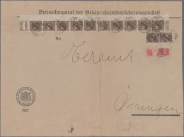 Deutsches Reich - Inflation: 1923, Dienstmarke Schlangenaufdruck 300 Mark Grün I - Lettres & Documents