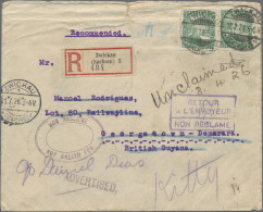 Deutsches Reich - Weimar: 1925, Rheinlandfeier 5 Pfg. Grün, 14 Werte Vs. Und Rs. - Cartas & Documentos