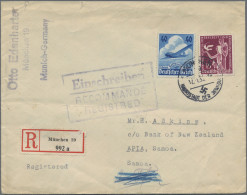 Deutsches Reich - Weimar: 1929/1936, Destination SAMOA, Zwei Briefe: 4 RM Zeppel - Brieven En Documenten