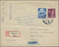 Deutsches Reich - Weimar: 1929/1936, Destination SAMOA, Zwei Briefe: 4 RM Zeppel - Cartas & Documentos