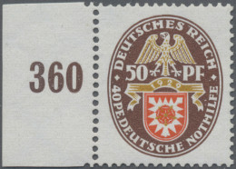 Deutsches Reich - Weimar: 1929, 50 + 40 Pf Nothilfe 'Landeswappen', Linkes Rands - Nuovi