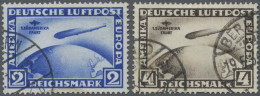 Deutsches Reich - Weimar: 1930, Zeppelinmarken Zur 1. Südamerikafahrt 2 M. Und 4 - Used Stamps