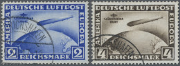 Deutsches Reich - Weimar: 1930, Zeppelinmarken Zur 1. Südamerikafahrt 2 M. Und 4 - Oblitérés