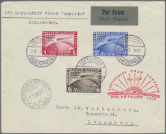 Deutsches Reich - Weimar: 1931, Polarfahrt, Kpl. Auf Zeppelinbrief Mit Bordposts - Lettres & Documents