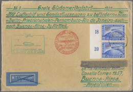 Deutsches Reich - Weimar: 1931, 2 M Polarfahrt Im Senkrechten Paar Vom Linken Se - Cartas & Documentos