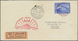 Deutsches Reich - Weimar: 1931, Polarfahrt, 2 RM Auf Zeppelinbrief, Bordpost Bis - Covers & Documents