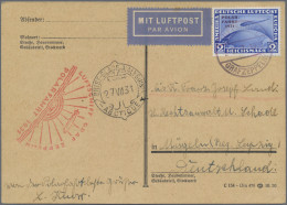 Deutsches Reich - Weimar: 1931, Polarfahrt, 2 RM Auf Zeppelinkarte, Bordpost, Bi - Briefe U. Dokumente