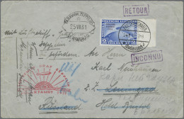 Deutsches Reich - Weimar: 1931, Polarfahrt, 2 RM Auf Zeppelinbrief, Auflieferung - Brieven En Documenten