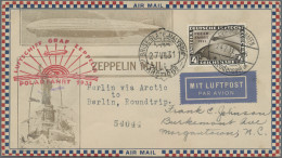 Deutsches Reich - Weimar: 1931, Polarfahrt, 4 RM Auf Zeppelinbrief, Auflieferung - Storia Postale