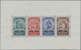 Deutsches Reich - 3. Reich: 1933, Herzstück Aus Nothilfe-Block Mit Teilbogenrand - Unused Stamps