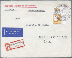 Deutsches Reich - 3. Reich: 1934, 80 Pf Flugpost Aus Der Rechten Oberen BOGENECK - Brieven En Documenten