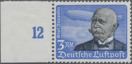 Deutsches Reich - 3. Reich: 1934 Flugpostmarke "Graf Zeppelin" 3 RM Mit Bogenran - Unused Stamps