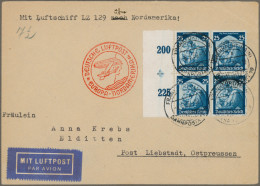 Deutsches Reich - 3. Reich: 1935, 25 Pfg. Saarabstimmung Im Rand-4er-Block Auf Z - Lettres & Documents