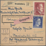 Deutsches Reich - 3. Reich: 1942, 3 M Hitler In A-Zähnung Als MiF Mit 25 Pf Aus - Lettres & Documents