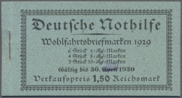 Deutsches Reich - Markenheftchen: 1929, Nothilfe Wappen 1,50 M. Markenheftchen M - Libretti