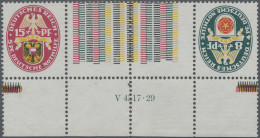 Deutsches Reich - Zusammendrucke: 1929, Nothilfe, Zwischensteg-Kehrdruckpaar 15+ - Se-Tenant
