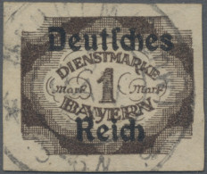 Deutsches Reich - Dienstmarken: 1920, 1 M. Dienstmarke (sog. "Abschiedsausgabe") - Dienstmarken