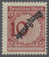 Deutsches Reich - Dienstmarken: 1923, Rosettenmuster, 10 Rpf. Schwärzlichrosarot - Oficial