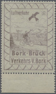 Deutsches Reich - Halbamtliche Flugmarken: 1912, Bork-Brück, Flugmarke, Lebhaftb - Correo Aéreo & Zeppelin