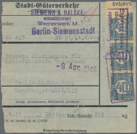 Deutsches Reich - Privatpost (Stadtpost): 1945, BERLIN/Stadt-Güter-Verkehr, 2x 3 - Correos Privados & Locales