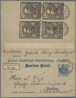 Deutsches Reich - Privatpost (Stadtpost): 1897 BRESLAU/Hansa, 3 Pf. Blau Kartenb - Private & Local Mails