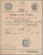 Deutsches Reich - Privatpost (Stadtpost): 1897, DRESDEN/Hansa, 10 Pf. Bienenkorb - Private & Local Mails