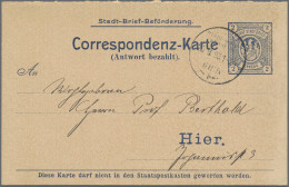 Deutsches Reich - Privatpost (Stadtpost): 1899 "Fürth - Privatpost": Ganzsachend - Private & Lokale Post