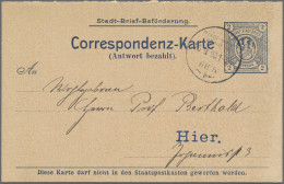 Deutsches Reich - Privatpost (Stadtpost): 1899 "Fürth - Privatpost": Ganzsachend - Posta Privata & Locale