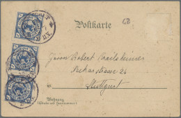 Deutsches Reich - Privatpost (Stadtpost): 1887, STUTTGART, 1 Pf. Blau Springende - Posta Privata & Locale