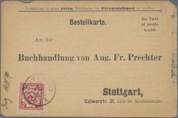 Deutsches Reich - Privatpost (Stadtpost): 1898, STUTTGART, 6 Pf. Rot Nachportoma - Posta Privata & Locale