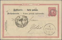 Deutsches Reich - Ganzsachen: 1888, Karte 10 Pfg. Rot Geschrieben In Lübeck 2.8. - Altri & Non Classificati