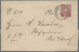 Deutsches Reich - Hufeisenstempel: STRASSBURG 1875, 10 Pfe Auf Dekorativem Prach - Franking Machines (EMA)