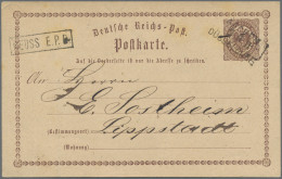 Deutsches Reich - Bahnpost: AACHEN - DÜSSELDORF, L 3 Schwarz Auf Postkarte ½ Gr. - Autres & Non Classés