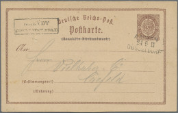 Deutsches Reich - Bahnpost: AACHEN - DÜSSELDORF, L 3 Schwarz Auf Postkarte ½ Gr. - Autres & Non Classés