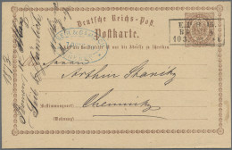 Deutsches Reich - Bahnpost: E.P.B.16 BREMEN, L 3 Schwarz Auf Postkarte ½ Gr., Se - Other & Unclassified