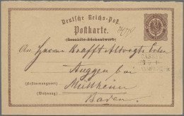 Deutsches Reich - Bahnpost: CASSEL - FRANKFURT, L 3 Schwarz Auf Postkarte 2 Kr. - Sonstige & Ohne Zuordnung